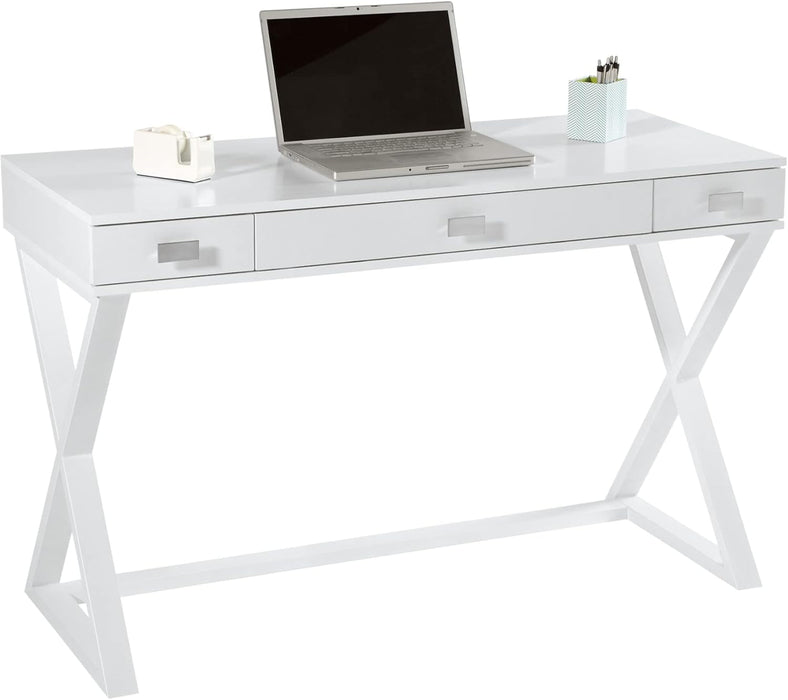 Compact White Writing Desk for Small Spaces and Creativity - ShipItFurniture