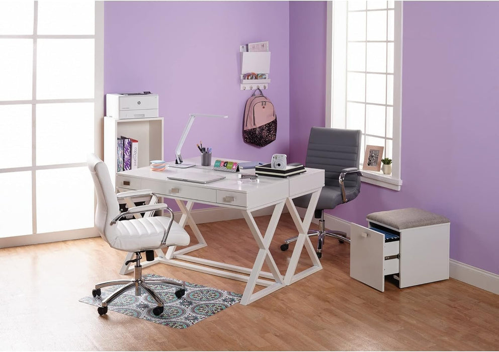 Compact White Writing Desk for Small Spaces and Creativity - ShipItFurniture