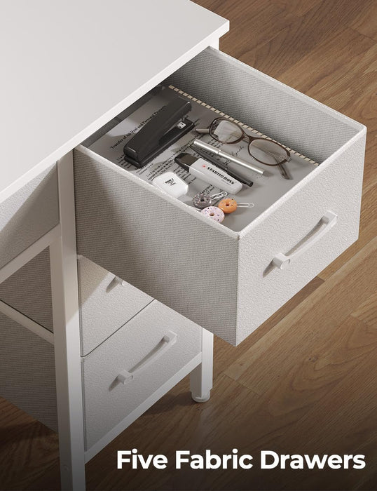 Computer Desk with Power Outlets and LED Light - ShipItFurniture