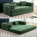 Convertible Floor Sofa Bed Comfy Corduroy Design Green - ShipItFurniture
