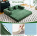 Convertible Floor Sofa Bed Comfy Corduroy Design Green - ShipItFurniture
