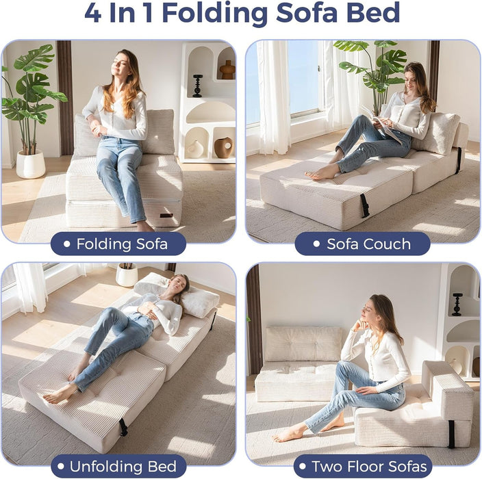 Convertible Folding Sofa Bed with High - Density Foam - ShipItFurniture