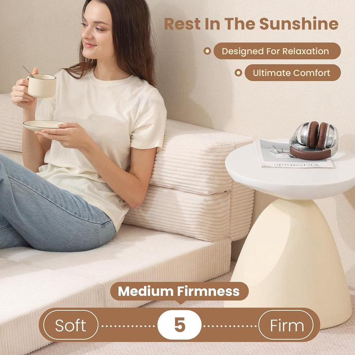 Convertible Folding Sofa Bed with Pillow and Mattress - ShipItFurniture