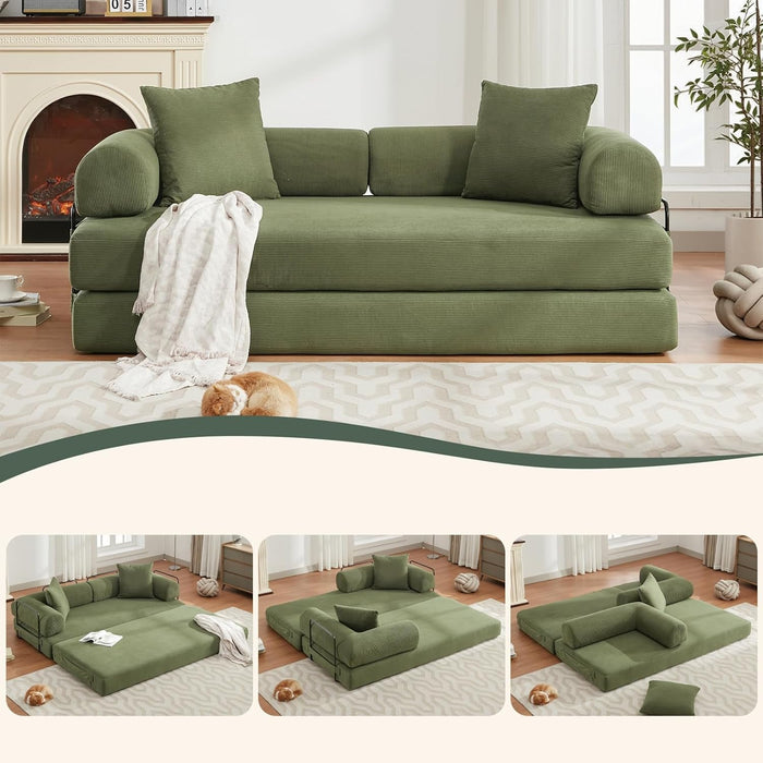 Convertible Folding Sofa Bed with Removable Backrest - ShipItFurniture