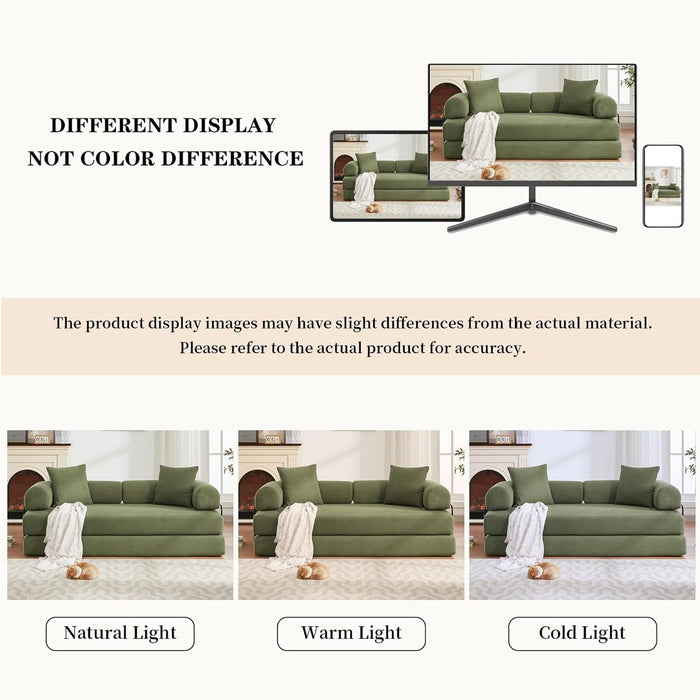 Convertible Folding Sofa Bed with Removable Backrest - ShipItFurniture