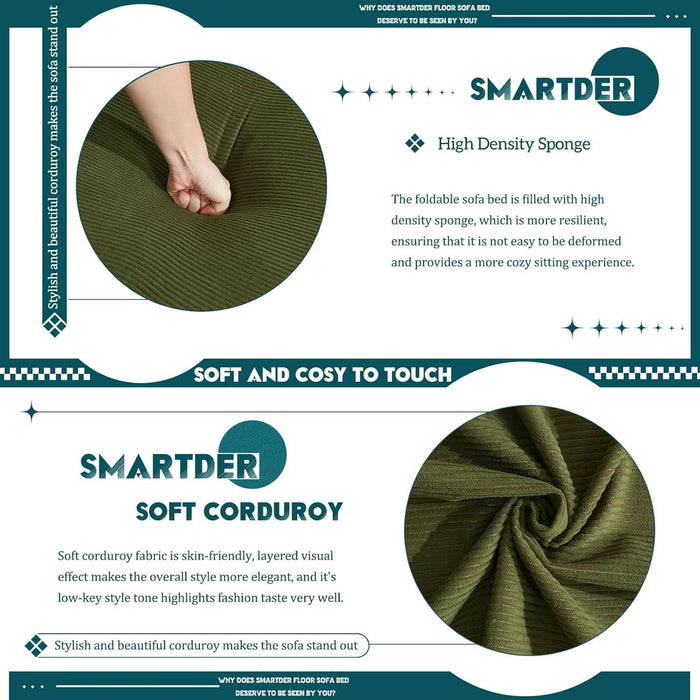 Convertible Folding Sofa Bed with Removable Backrest - ShipItFurniture