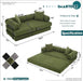 Convertible Folding Sofa Bed with Removable Backrest - ShipItFurniture