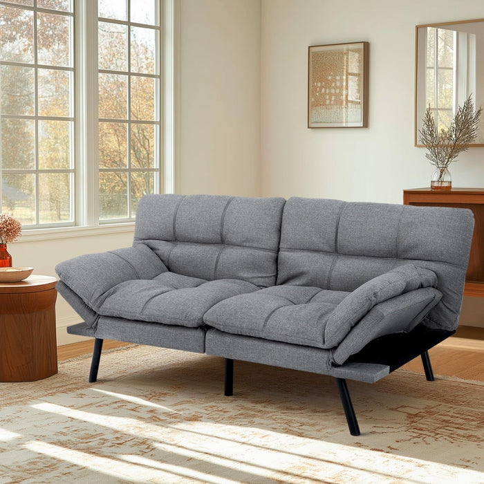 Convertible Futon Sofa Bed with Adjustable Backrest Comfort - ShipItFurniture
