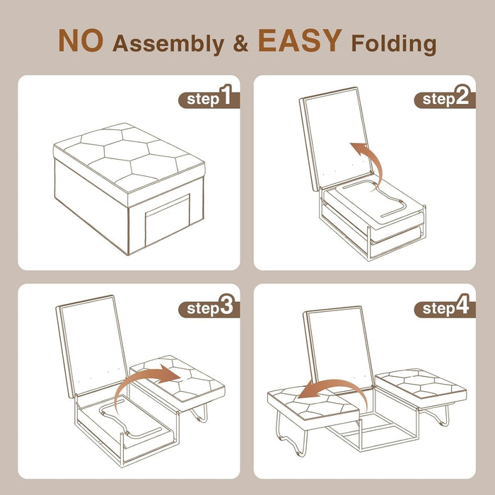 Convertible Sleeper Chair Bed with Adjustable Backrest - ShipItFurniture