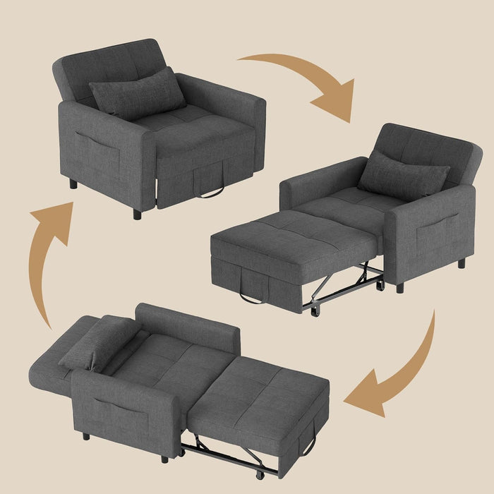 Convertible Sofa Bed Chair with Adjustable Backrest Design - ShipItFurniture