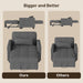 Convertible Sofa Bed Chair with Adjustable Backrest Design - ShipItFurniture