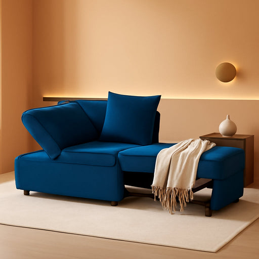 Convertible Sofa Bed With Adjustable Backrest And Pillows - ShipItFurniture