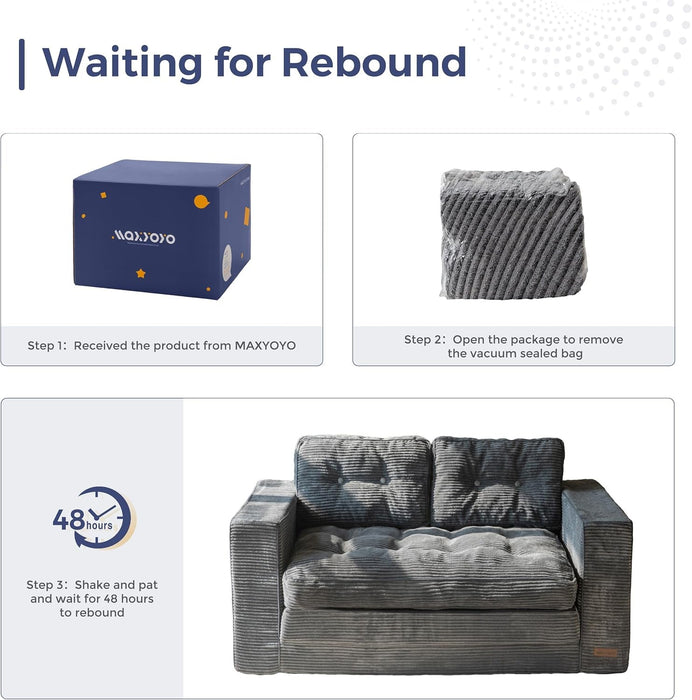 Convertible Sofa Bed With Pillows For Living Room - ShipItFurniture