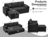 Convertible Sofa Bed with Storage and Cup Holder - ShipItFurniture