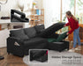 Convertible Sofa Bed with Storage and Cup Holder - ShipItFurniture