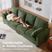 Corduroy Modular L Shaped Couch with Storage Ottoman - ShipItFurniture