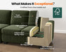 Corduroy Modular L Shaped Couch with Storage Ottoman - ShipItFurniture