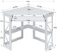 Corner Computer Desk with Keyboard Tray and Storage Shelves - ShipItFurniture