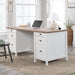 Cottage Style Executive Desk with Spacious White Surface - ShipItFurniture