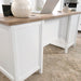Cottage Style Executive Desk with Spacious White Surface - ShipItFurniture