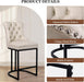 Counter Height Bar Stools Set of 3, 24" Modern Barstools with Back, Faux Leather Upholstery Counter Chairs with Metal Legs Rivet Decor for Kitchen Island, Bar, Counter, Beige - ShipItFurniture