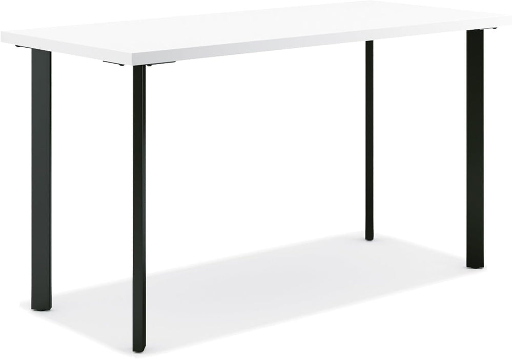 Coze Home Office Desks, Sturdy Table Computer Desk, 42", White Top, Black Base - ShipItFurniture