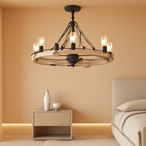 Powrify 36 Inch Industrial Farmhouse CeilingFan Light