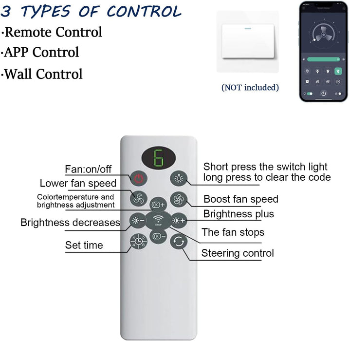 Ceiling Fans with Lights, 42 Inch Low Profile Ceiling Fan with Light and Remote Control, Flush Mount, DC Reversible Motor, Noiseless, Brown 6 Speeds Ceiling Fan for Bedroom