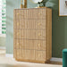 Fluted 5 Drawers Dresser for Bedroom, 45" Tall Modern Dressers & Chest of Drawers with Metal Handle, Wood Closet Clothes Storage Organizer,Storage Dressers Organizer for Hally/Living Room, Natural