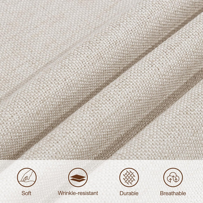 24" Fabric Square Storage Ottoman with Wooden Tray, Modern Tufted Button Footstool Coffee Table, Upholstered Small Ottoman for Living Room, Bedroom, Beige