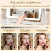 Vanity Mirror with Lights 22"X17", Lighted Makeup Mirror with 10X Magnification 4.5", 3 Color Dimmble Lights, Touch Control, 360° Rotation, Metal Frame, Women'S Gift, for Bedroom/Dressing Room, White