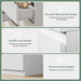 Modern 9 Drawer Dresser for Bedroom, Simply Chest of Drawers, Wood Storage Dresser with Deep Drawers for Living Room Hallway Entryway (White)