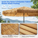 9Ft Hula Thatched Hawaiian Style Tiki Umbrella with Crank & Tilt, UPF 50+ Nylon Thatch & 220GSM Polyester Canopy, 8 Heavy-Duty Steel Ribs for Outdoor, Patio, Beach, Pool, Backyard, Garden