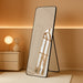 57"X21" Rectangle Full Length Mirror, Black Aluminum Frame Floor Mirror with Stand, HD Shatterproof Glass & Rust-Proof Body Mirror for Bedroom, Living Room, Bathroom, Entryway