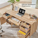 Sixty Inch Fluted Desk With ChargingStationIncluded