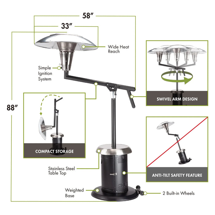 Perfect Position Propane Patio Heater