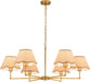 6-Light Boho Rattan Chandelier 39″ Rattan Pendant Light with Hand-Woven Shade Adjustable Height Vintage Dining Room Chandelier for Kitchen Island Living Room Bedroom Foyer E26 Base