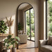 58"X18" Floor Mirror Full Length, Arched Full Length Mirror with Stand, Full Body Mirrors for Bedroom Living Room or Cloakroom Black