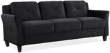 2 Piece Living Room Sofa and Loveseat Set in Black