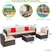 7 Pieces Patio Furniture Sets, Outdoor Sectional Patio Sofa Set