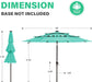 9 Ft 3-Tier Outdoor LED Lighted Patio Umbrella W/Crank, Peacock Blue