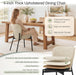4" Modern Dining Chairs Set of 4, Beige Leather