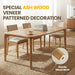 63 Inch Oak Finish SolidWood DiningTable Contemporary