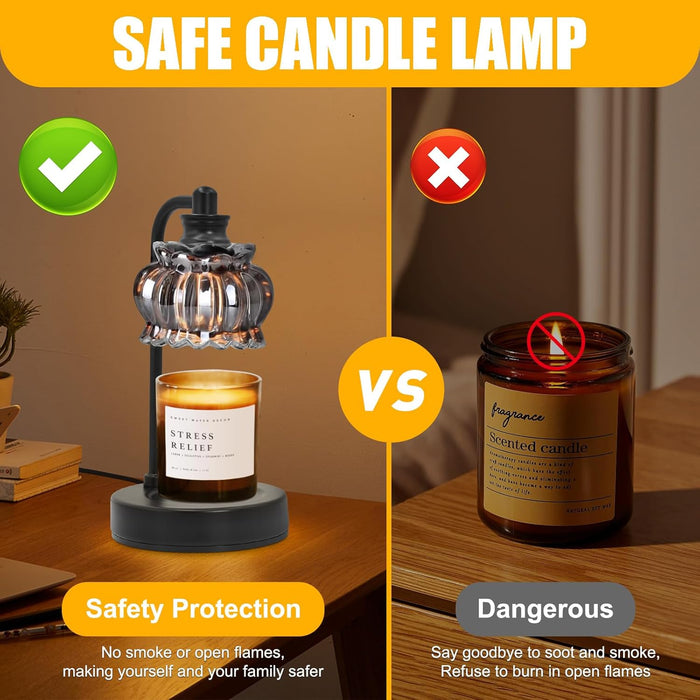 Candle Warmer Lamp with Timer&Dimmer, Black Candle Warmer Light Ideal Birthday, Wax Melt Warmer for Home Decor