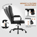 OWTHY Office Desk Chair,Leather Conference Room Chairs with Wheels,Modern High Back Executive Office Chair with Memory Foam,Ergonomic Swivel Computer Chair for Home Office,Black