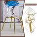 Clear Dining Chairs Set of 4, Modern Kitchen Chairs with Transparent Seat, Acrylic Accent Side Chairs with Plating Metal Legs for Dining Room, Kitchen, Living Room with Gold