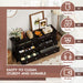 Black Dresser for Bedroom with 6 Drawers, 47.2" Chest of Drawers