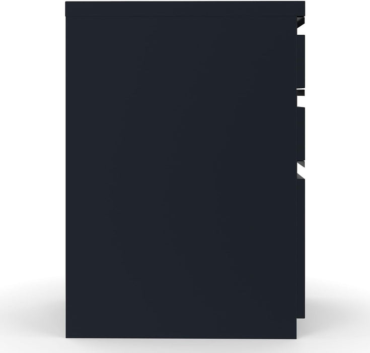 3-Drawer Vertical File Cabinet, Letter Size, Lockable, Black