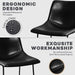 Dining Chairs Set of 6, 18" Faux Leather Counter Height Bar Stools