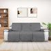 Water Resistant Reversible Sofa Covers for Reclining Sofa - Non Slip Split Recliner Couch Cover for 3 Cushion Couch, Washable Furniture Protector for Kid, Dog (3 Seat, Gray/Light Gray)